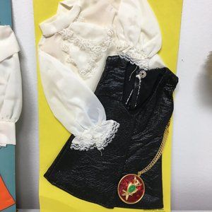 Vintage "Peggy Ann" Rare Black Doll Jumper, Blouse & Owl Necklace (for Crissy?)